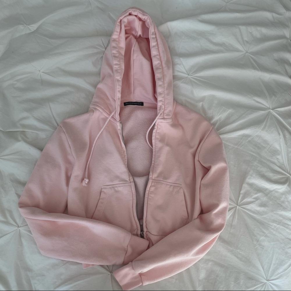 Brandy Melville Pink Crystal Hoodie